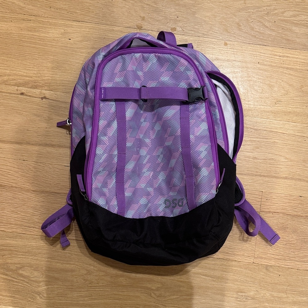 DSG Purple and Black girls softball Backpack